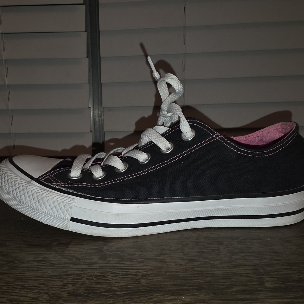 Converse Women's Sneakers in Black and Pink Plaid - Picture 5 of 7
